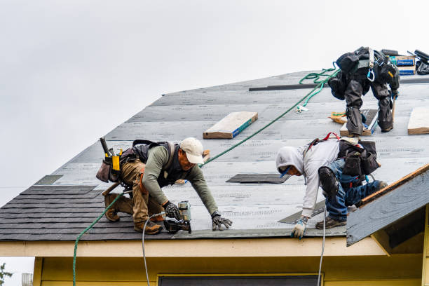 Professional Storm Damage Roof Repair technician working in Bangor, WI